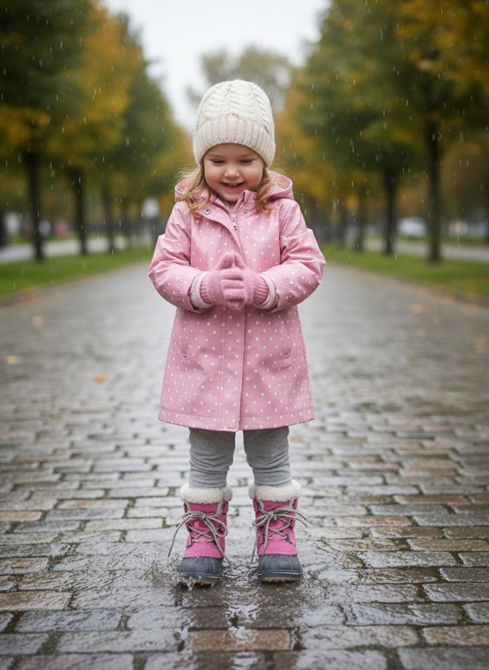 Cat & Jack Girls Winter Snow Boots Pink Fleece Lined Size 13 Waterproof Style